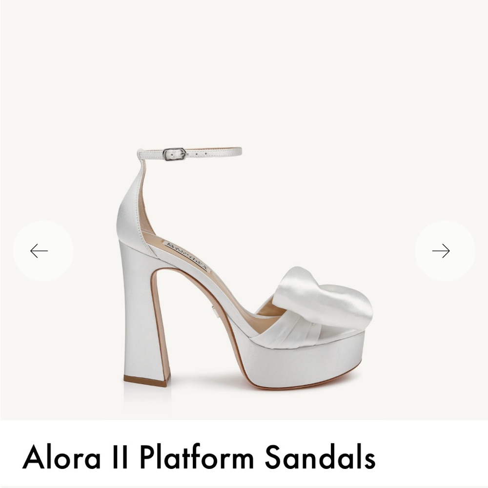 Badgley Mischka Alora II Platform Heels - White - Picture 7 of 8